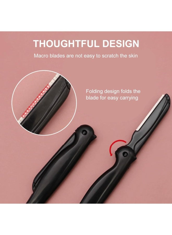 مجموعة ملاقط الحواجب، 5 قطع، مجموعة إزالة شعر دقيقة من الفولاذ المقاوم للصدأ لإزالة شعر الوجه، والشعر النامي للداخل، والشظايا، باللون الأسود - Image 4